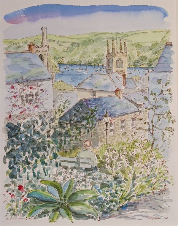 - a , Print by Jo Menhinick, measuring 25 x 20 cm (H x W) framed at 43 x 37 cm £225